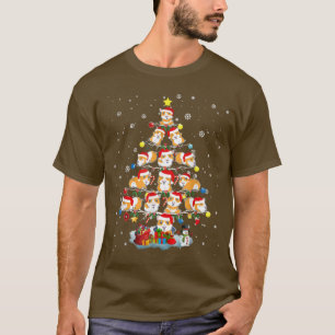 Funny Guinea Pig With Christmas Tree Hat In Snow S T-Shirt