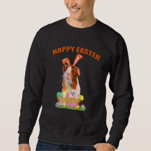 Funny Guinea Pig With Cute Bunny Ears Easter Day E Sweatshirt