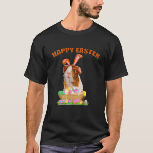 Funny Guinea Pig With Cute Bunny Ears Easter Day E T-Shirt