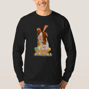 Funny Guinea Pig With Cute Bunny Ears Easter Day E T-Shirt