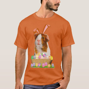 Funny Guinea Pig With cute Bunny Ears Easter Day E T-Shirt