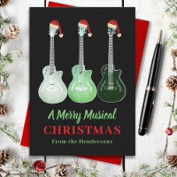 Funny Guitar Christmas Merry Musical Personalised
