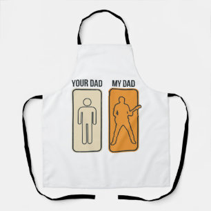 Funny Guitar Dad Vintage Engraving Shirt Design_1 Apron