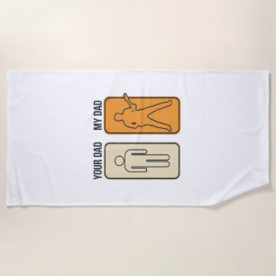 Funny Guitar Dad Vintage Engraving Shirt Design_1 Beach Towel
