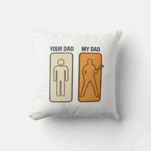 Funny Guitar Dad Vintage Engraving Shirt Design_1 Cushion