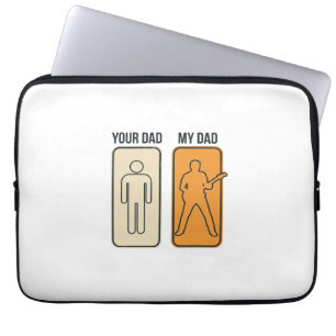 Funny Guitar Dad Vintage Engraving Shirt Design_1 Laptop Sleeve