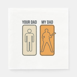 Funny Guitar Dad Vintage Engraving Shirt Design_1 Napkin