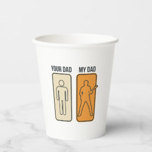 Funny Guitar Dad Vintage Engraving Shirt Design_1 Paper Cups