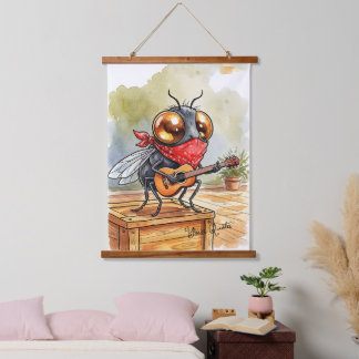 Funny Guitar Fly Art Hanging Tapestry