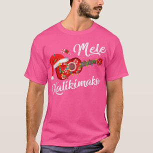 Funny Guitar Music Lover Mele Kalikimaka Ukulele C T-Shirt