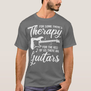 Funny Guitar Music Therapy Vintage Guitarist Bass  T-Shirt