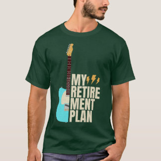 Funny Guitar My Retirement Plan Vintage Music  T-Shirt