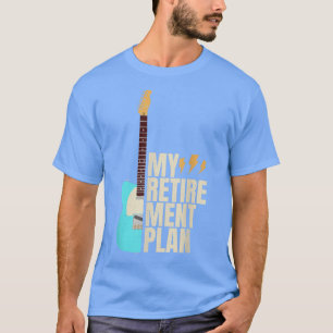 Funny Guitar My Retirement Plan Vintage Music  T-Shirt
