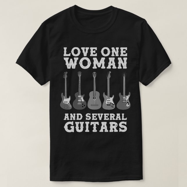 Funny Guitar Novelty Gift For Guitarists Men Fathe T-Shirt (Design Front)
