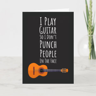 Funny Guitar Player Cards Guitarist Musician Music