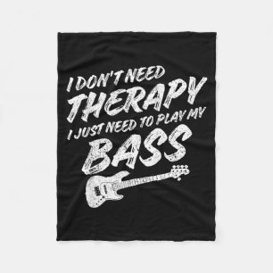 Funny Guitar Player I Just Need To Play My B Guita Fleece Blanket