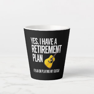 Funny Guitar Player Retirement Gift Latte Mug