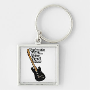 Funny guitar quote for guitar players key ring