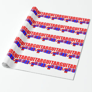 funny guitar wrapping paper