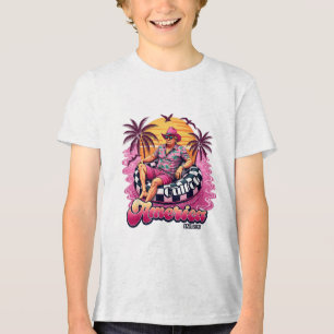 Funny Gulf Of Usa America 2025 Beach Pink Trump 20 Tri-Blend Shirt