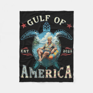 Funny Gulf Of Usa America Est 2025 American Flag G Fleece Blanket