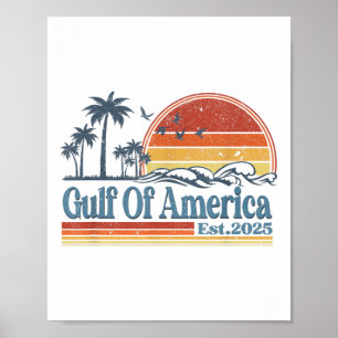 Funny Gulf Of Usa America Est 2025 American Flag G Poster