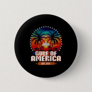 Funny Gulf Of Usa America Gulf Of Mexico Never For 6 Cm Round Badge