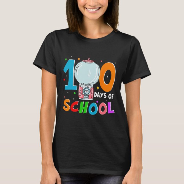 Funny Gumbyll Machine 100 Days Of School Shirts Ki (Front)