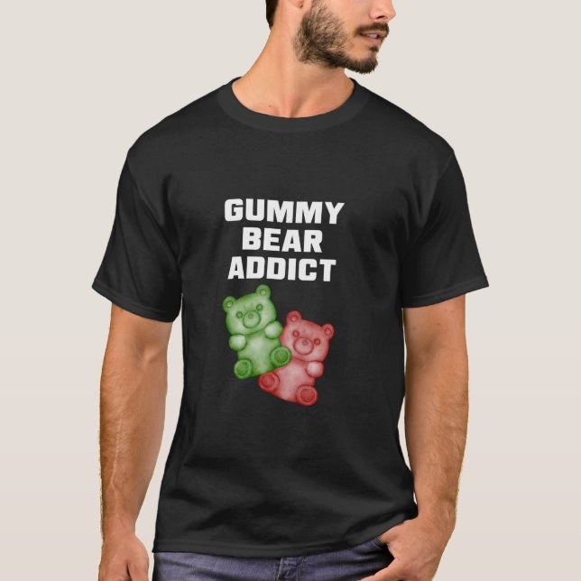 Funny Gummy Bear Addict Candy Lover Long Sleeve T  T-Shirt (Front)