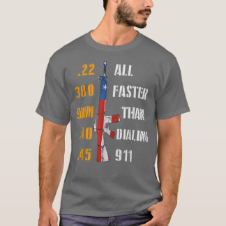 Funny Gun Rifle USA Offensive Humor Patriotic T-Shirt