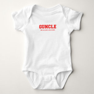 Funny Guncle College Print Baby Bodysuit
