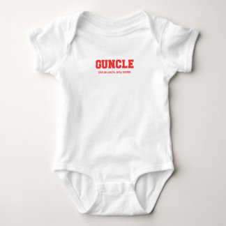 Funny Guncle College Print Baby Bodysuit