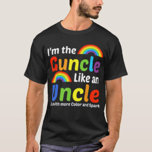 Funny Guncle Gay Uncle Pride Colour Rainbow T-Shirt