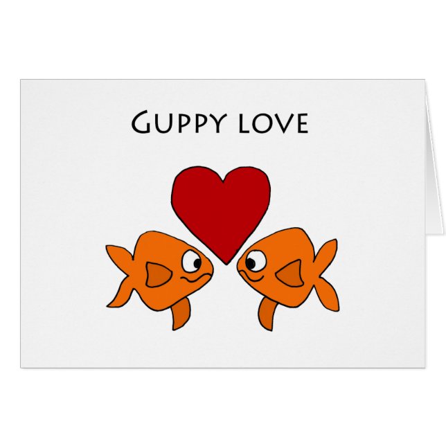 Funny Guppy Love Design (Front Horizontal)