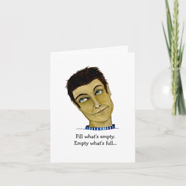 Funny Guy Empty, Full and Scratching Card (Front)