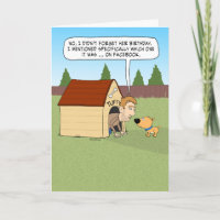 Funny Guy in Doghouse Birthday