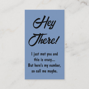 Funny Guys Here's My Number Call Me Maybe Dating Calling Card