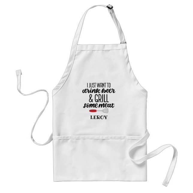 Funny Guy's Men's Grilling BBQ Kitchen Apron (Front)