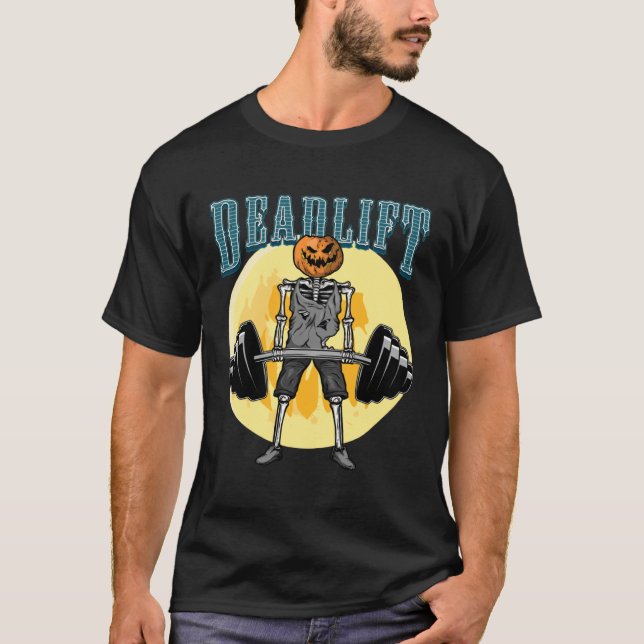 Funny Gym Deadlift Skeleton Weight Lifter Pullover (Front)