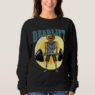 Funny Gym Deadlift Skeleton Weight Lifter Sweatshirt