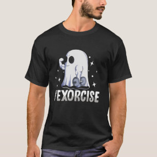 Funny Gym Exercise Workout Spooky Halloween Ghost T-Shirt