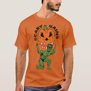 Funny Gym Fitness Frankenstein Halloween Jack O La T-Shirt