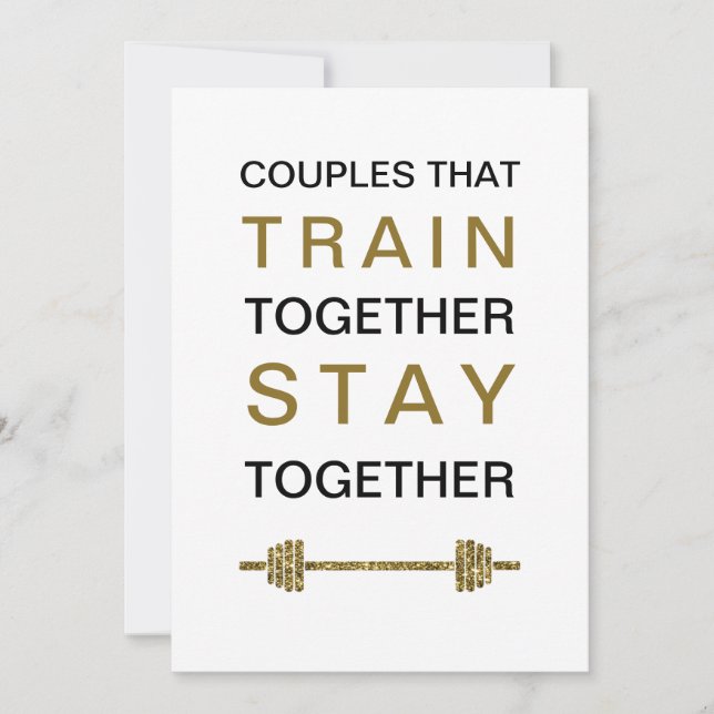 Funny gym/fitness lover valentine/anniversary love holiday card (Front)