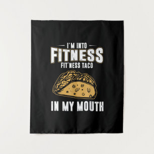 Funny Gym Fitness Taco T-Shirt Tapestry