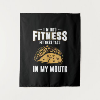Funny Gym Fitness Taco T-Shirt Tapestry