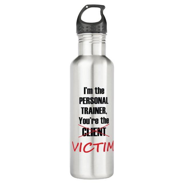 Funny Gym Fitness Training Water Bottle (Front)