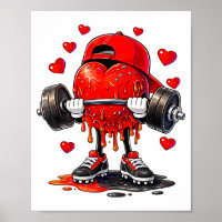 Funny Gym Heart Weightlifting Fitness Workout Drip