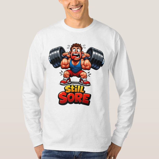 Funny Gym Long Sleeve T-Shirt - Gym Meme  (Front)