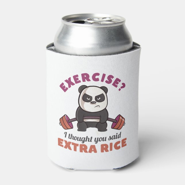 Funny Gym Motivation Fitness Training and Workout Can Cooler (Can Front)