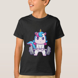 Funny Gym Shirts Deadlifting Unicorn - Workout Gym